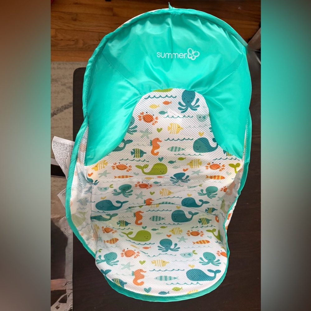 Summer Deluxe Infant Baby Bathing Seat with Sea Creatures